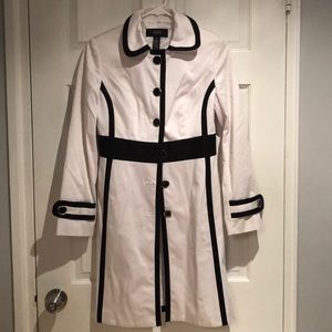 Alfani Black and White Long Dress Coat